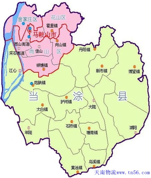 東莞到馬鞍山市物流地圖