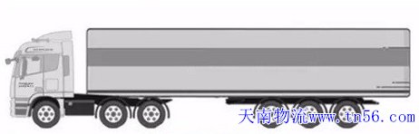 二拖三13米廂式貨車核載圖